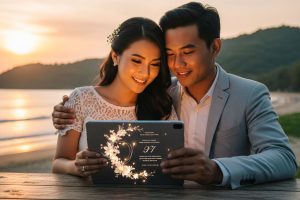 Wujudkan Pernikahan Impian di Pangandaran: Undangan Pernikahan Website Digital Premium 3D Motion, Mewah dan Tak Terlupakan!