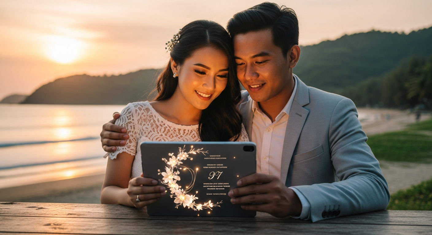 Wujudkan Pernikahan Impian di Pangandaran: Undangan Pernikahan Website Digital Premium 3D Motion, Mewah dan Tak Terlupakan!